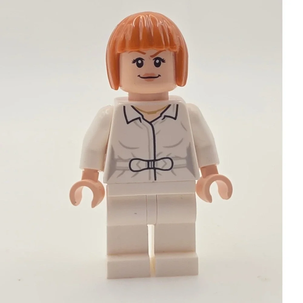 LEGO Minifigure Claire Dearing White Suit Orange Hair Good Jurrasic Park World